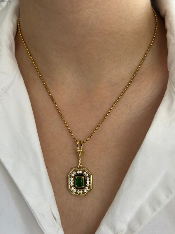 Yeşil Taşlı Serenay Kolye