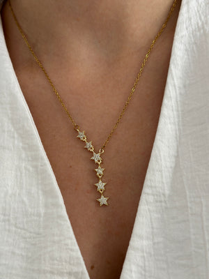 Gold Yıldızlı Y Kolye
