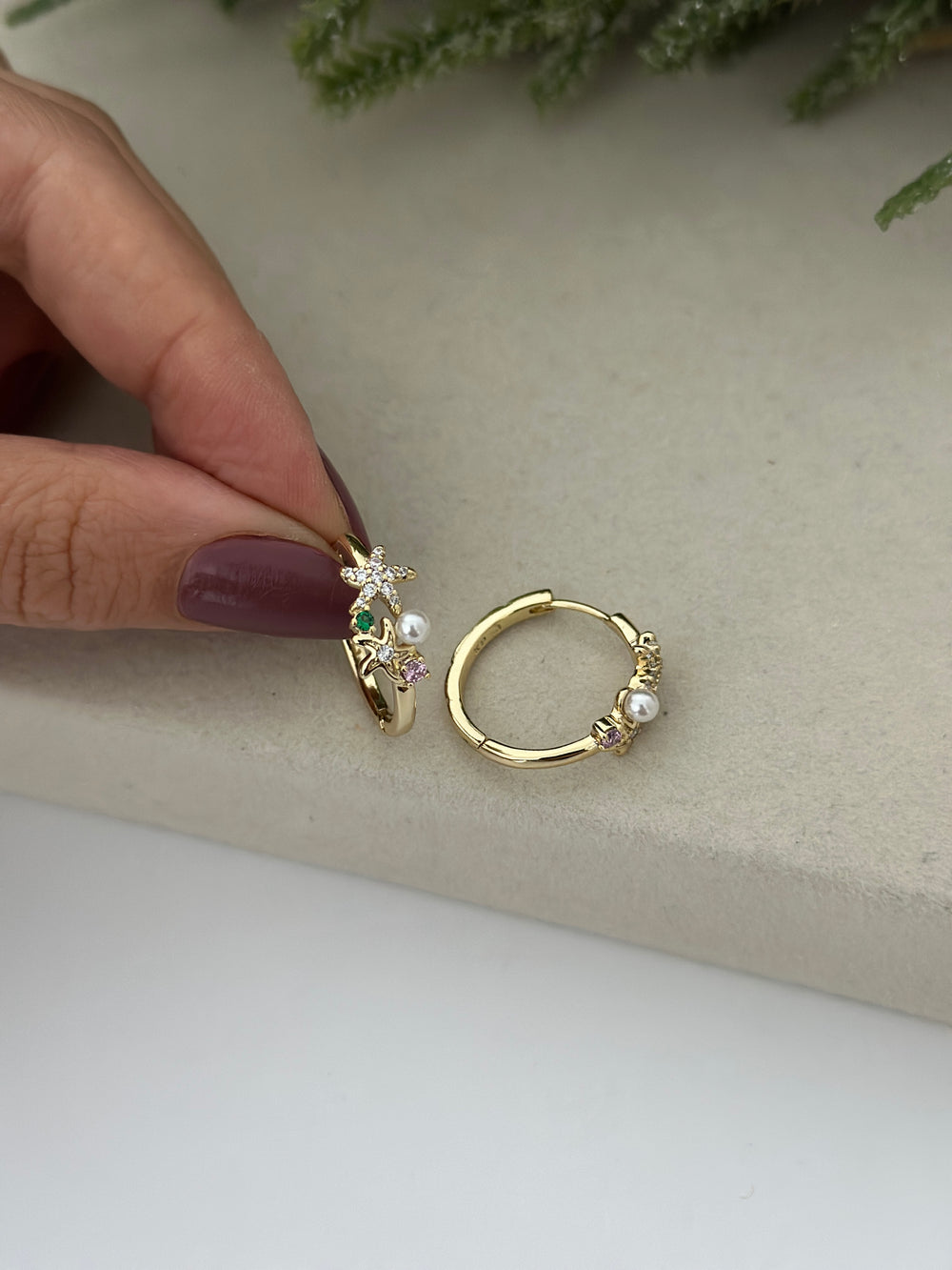 Deniz Yıldızı Halka Küpe