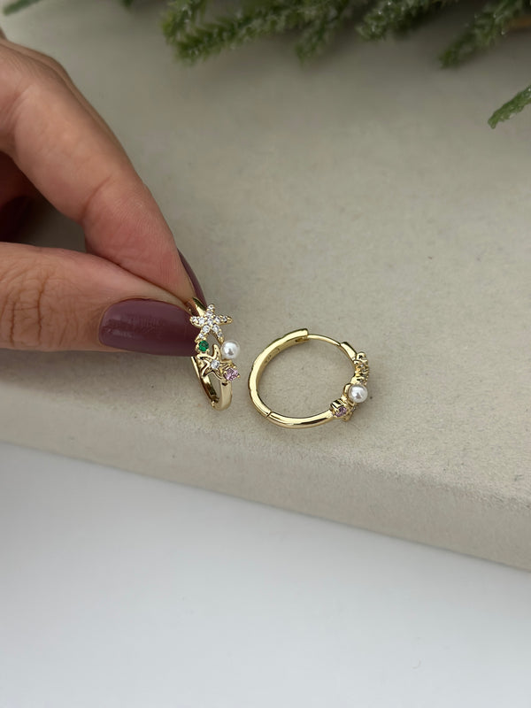 Deniz Yıldızı Halka Küpe