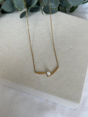 İnci Top Detay Kolye