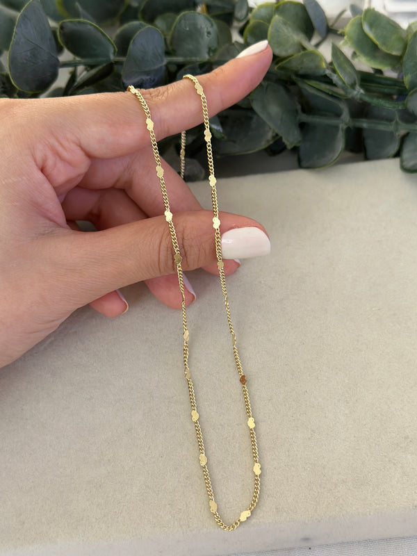 Araları Kalp Ezme Zincir Kolye