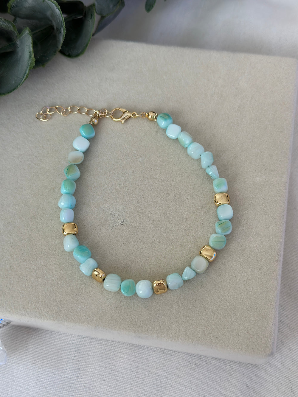 Su Yeşili Boncuk Halhal