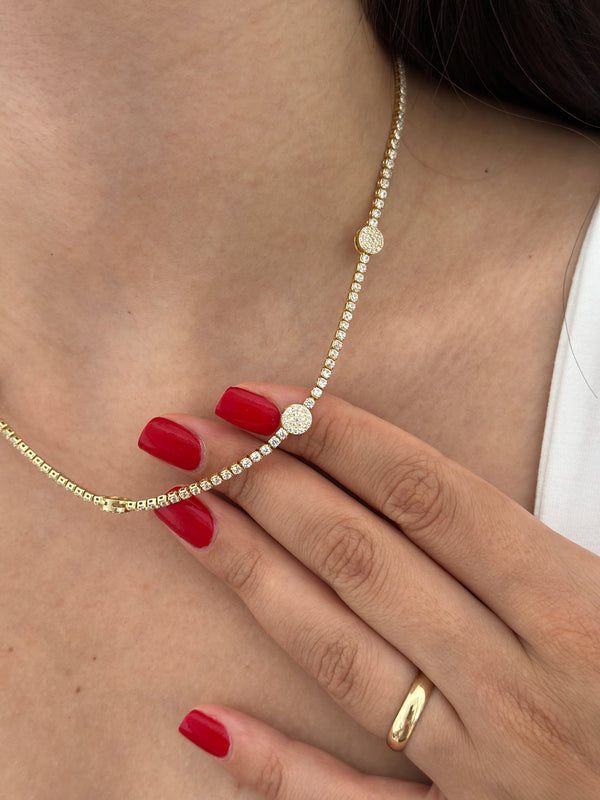 Çelik Yuvarlak Plakalı Su Yolu Kolye