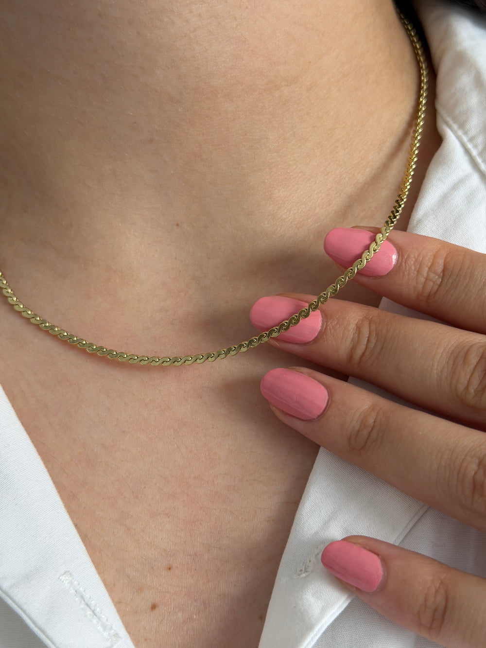 İnce S Model Kolye 45cm