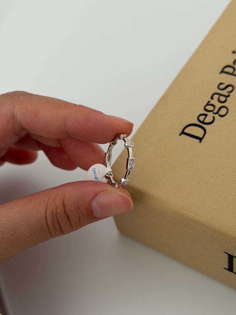 Silver Damla Kare Taşlı Yüzük