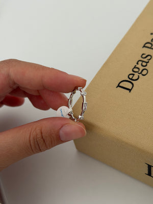 Silver Damla Kare Taşlı Yüzük