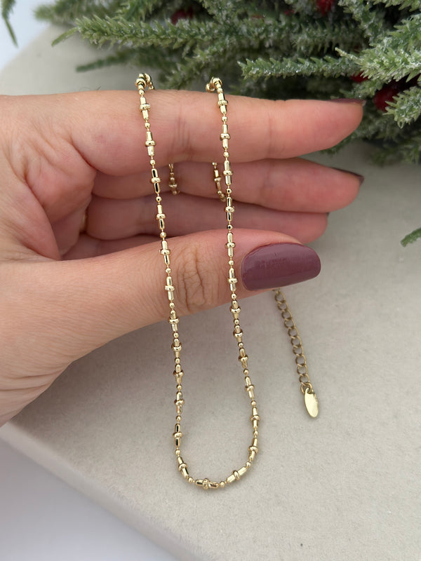 Mini Silindir Top Zincir Kolye