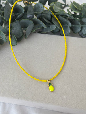 Sarı Ananas Kolye