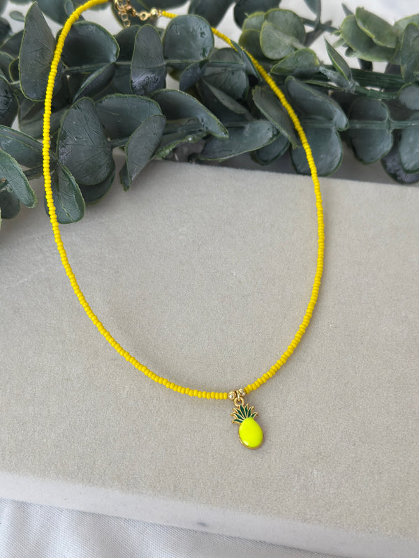 Sarı Ananas Kolye