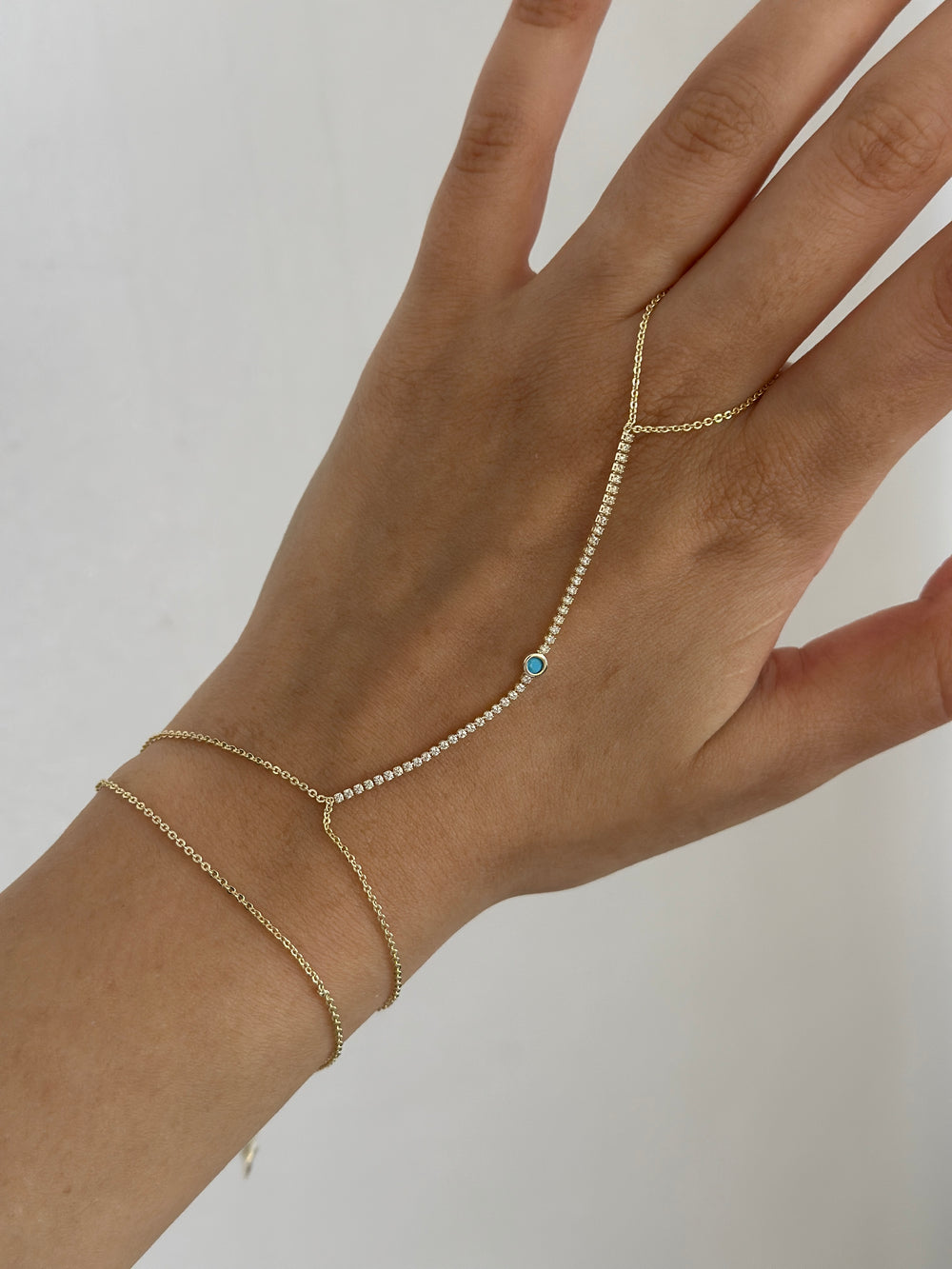 Gold Mavi Taş Detay Şahmeran