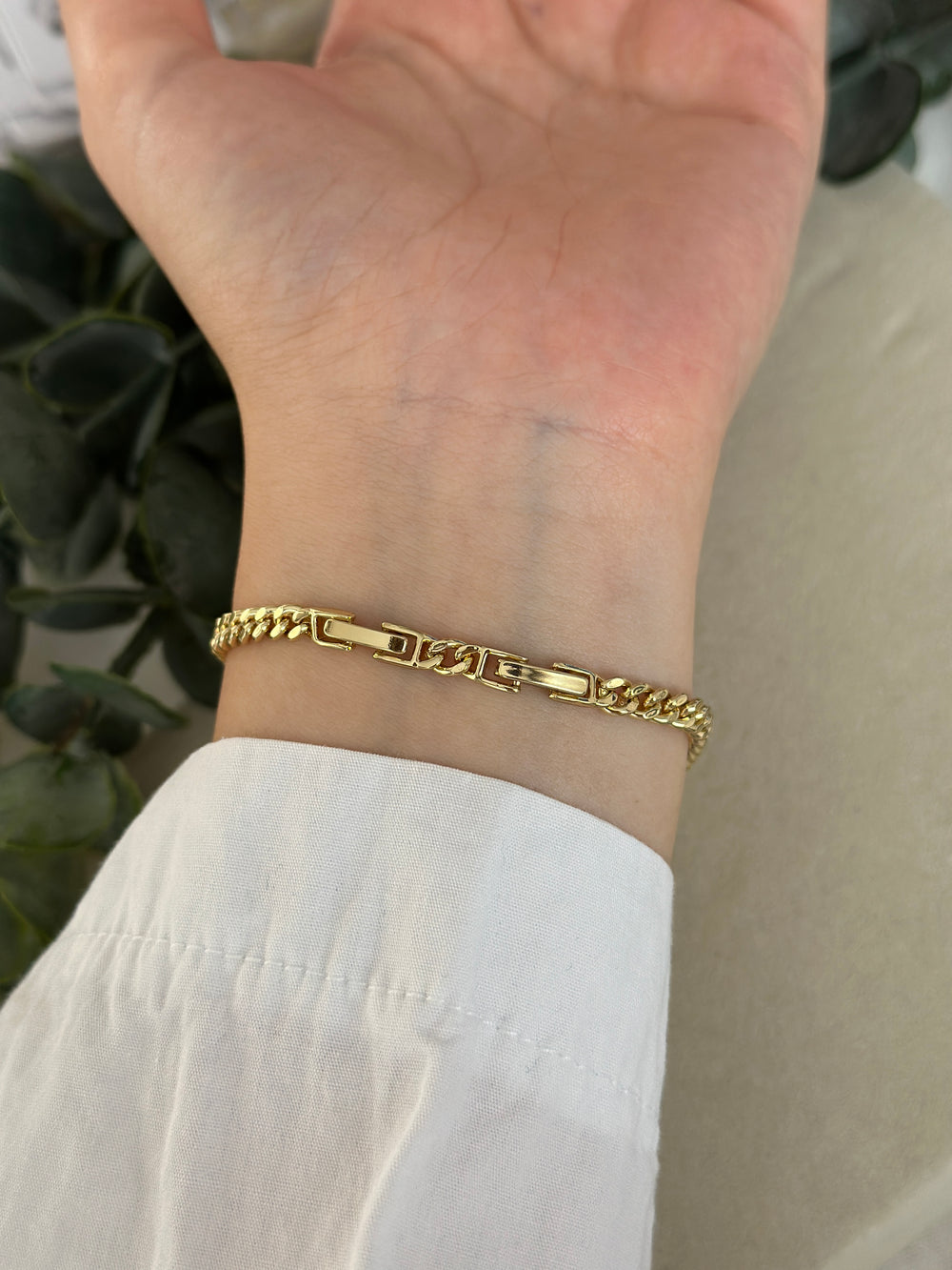 Gurmet Üstü Taşlı Plaka Bileklik