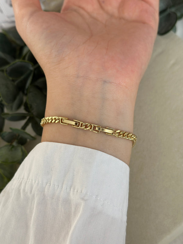 Gurmet Üstü Taşlı Plaka Bileklik