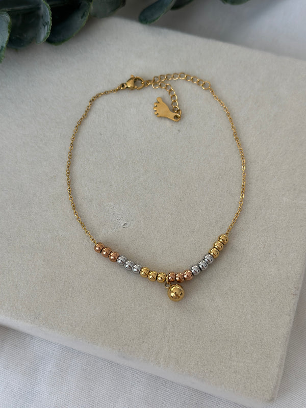 Çelik Renkli Top Halhal