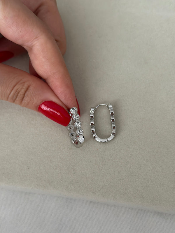 Silver Kalpli Dikey Küpe