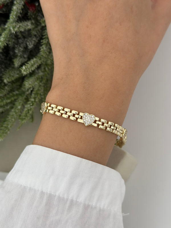 Kalp Aralıklı Bileklik