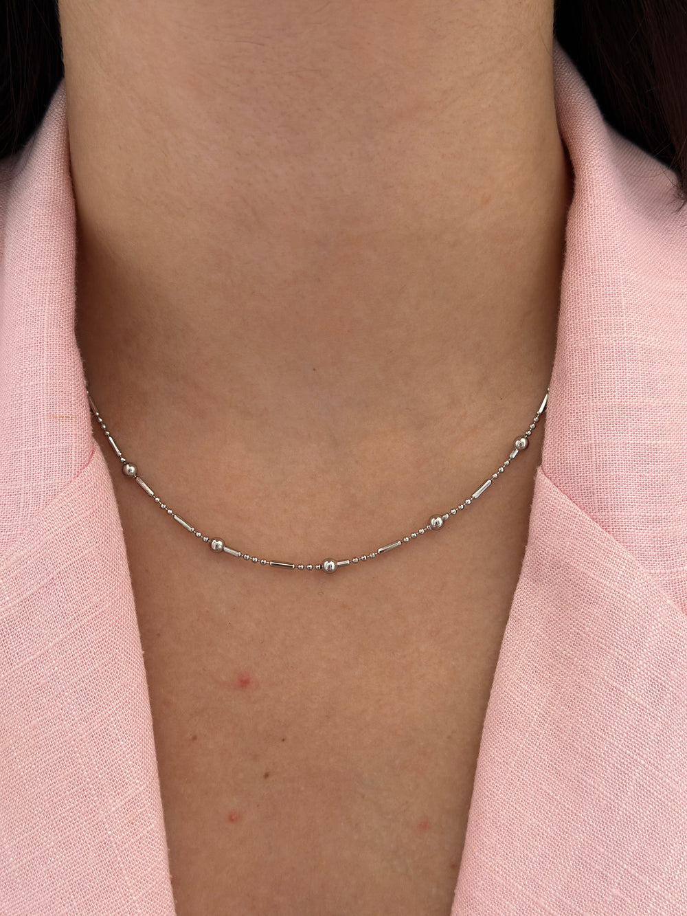 Silver Kesme Zincir Kolye