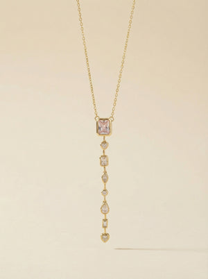 Element Taşlı Y Kolye