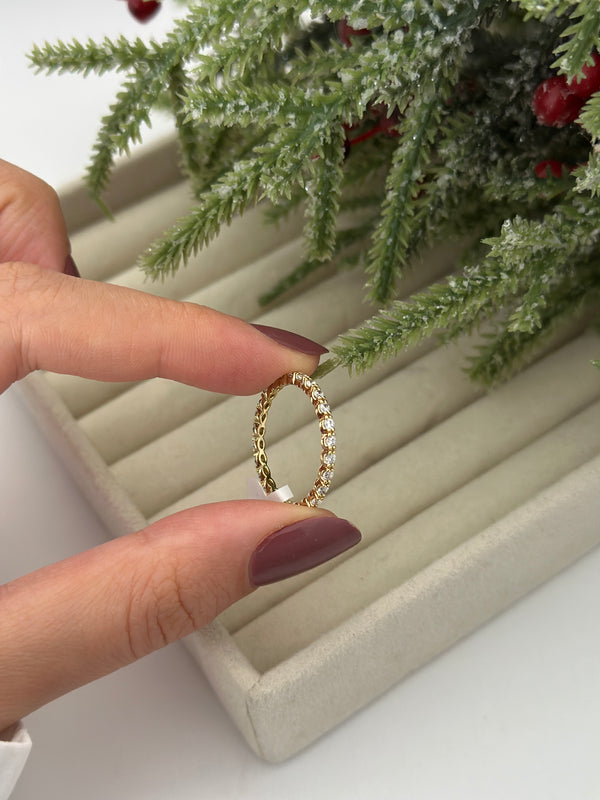 Gold İnce Tamtur Yüzük