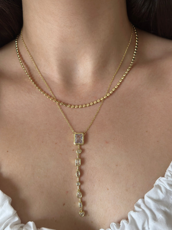 Element Taşlı Y Kolye