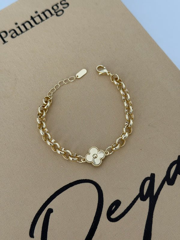 Ortası Yonca Doç Zincir Bileklik