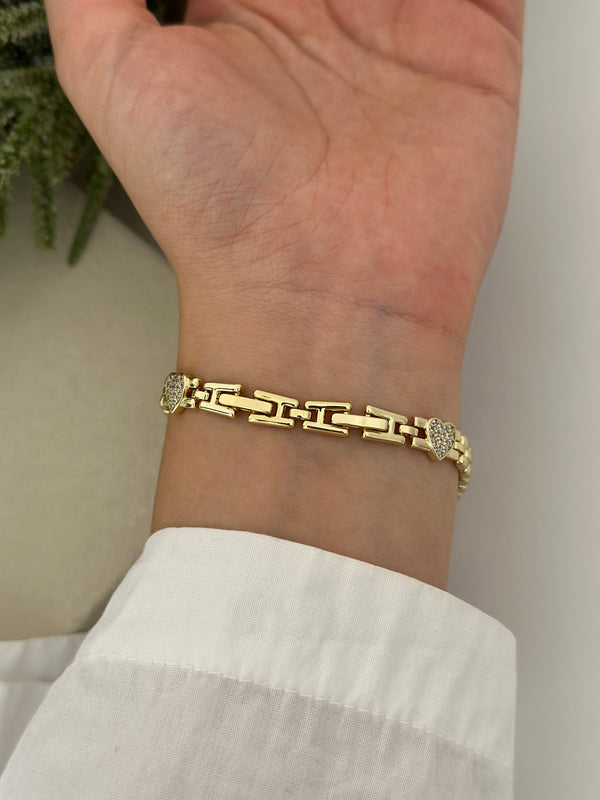 Kalp Aralıklı Bileklik