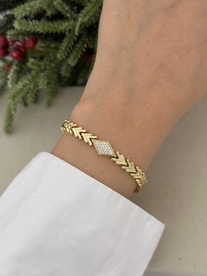 Kılçık Model Baklava Taş Bileklik