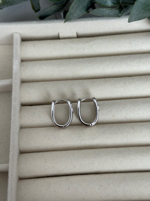 Silver Damla Taşlı Küpe