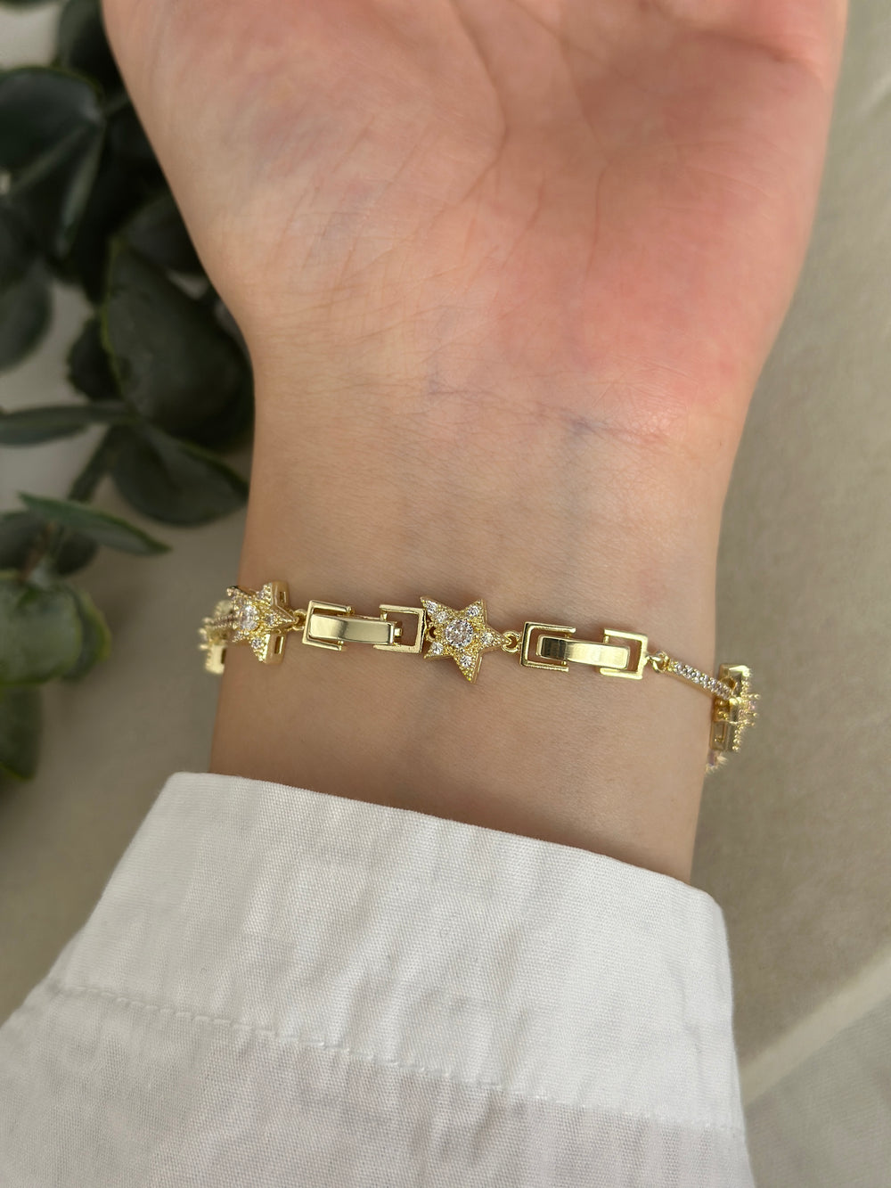 Gold Yıldızlı Vip Bileklik