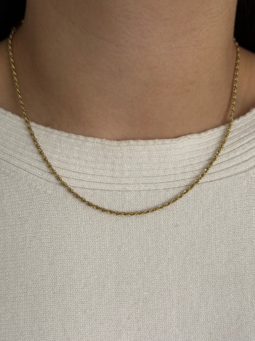 İnce 45 CM Burgu Zincir Kolye