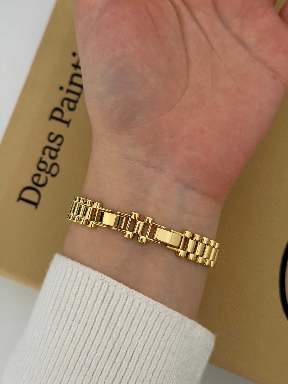 Saat Kenar Baget Taşlı Bileklik