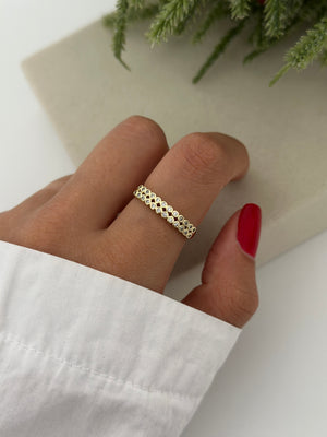 Mini Yuvarlak Taşlı Yüzük