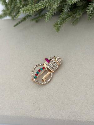 Taşlı Kardan Adam Broş