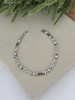 İnce Taş Detaylı Labirent Bileklik