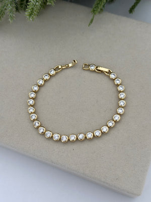 Yuvarlak Taş Su Yolu Bileklik