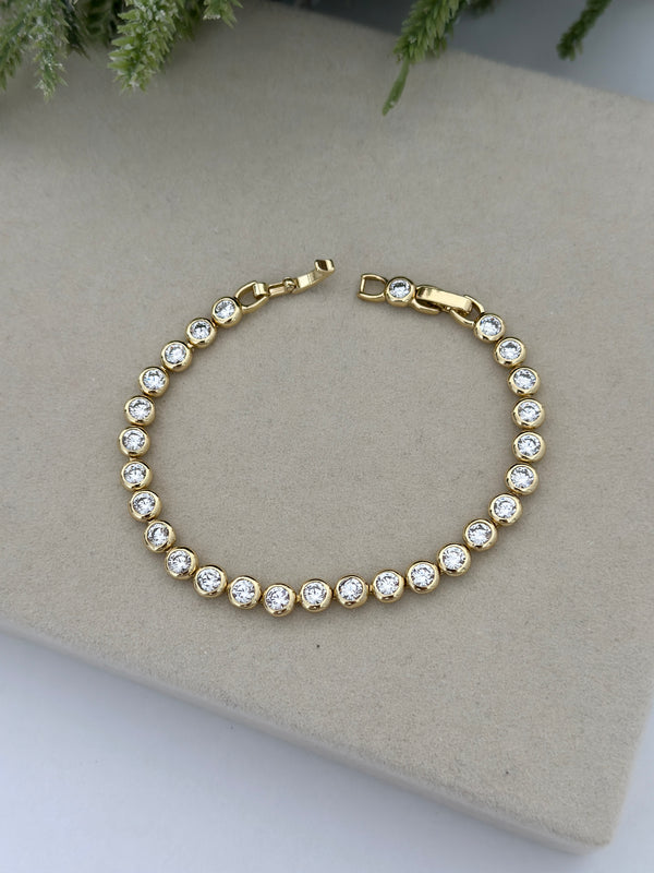 Yuvarlak Taş Su Yolu Bileklik