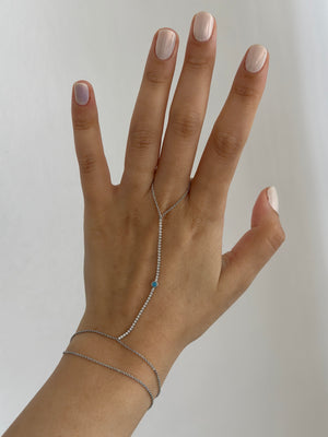 Silver Mavi Taş Detay Şahmeran