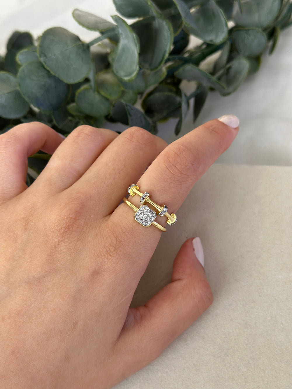 Çelik Çift Katlı Baget Yüzük