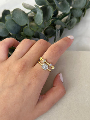 Çelik Çift Katlı Baget Yüzük