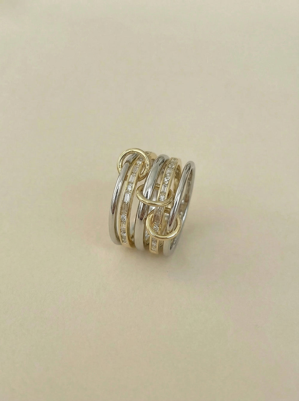 Silver-Gold Beşli Yüzük