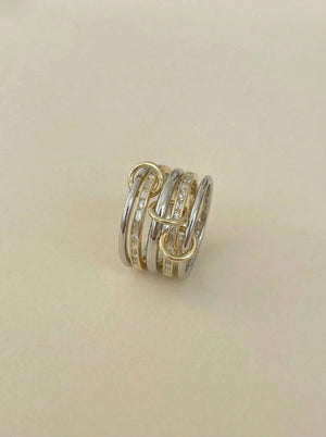 Silver-Gold Beşli Yüzük