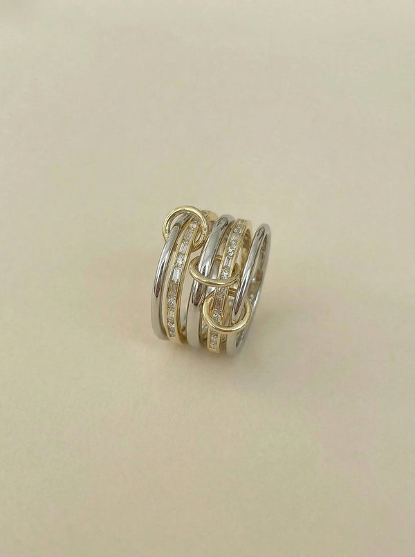 Silver-Gold Beşli Yüzük