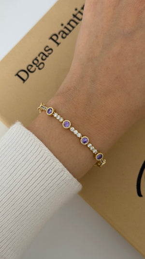 Mor Taşlı Bileklik