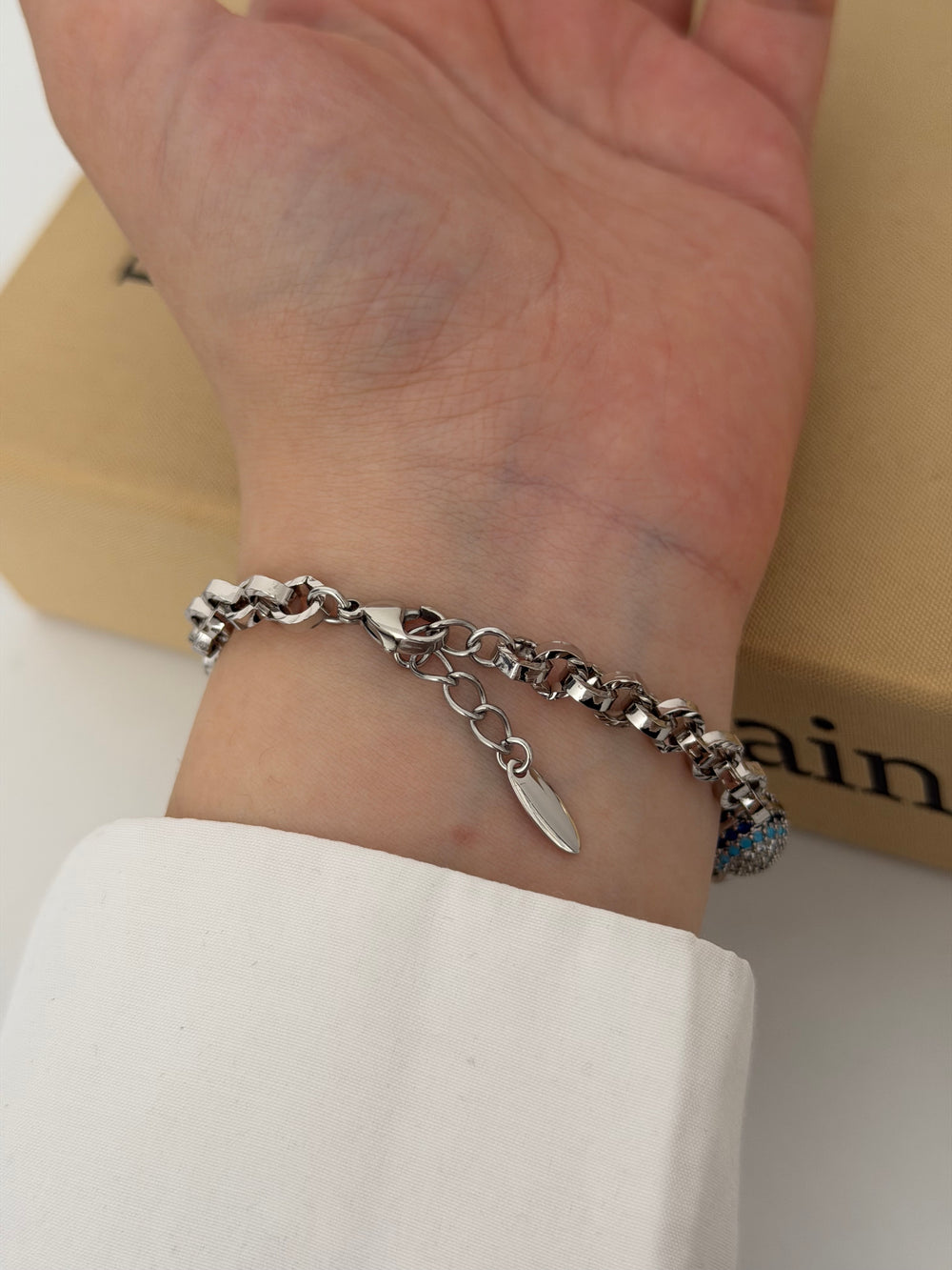 Nazar Top Detay Silver Bileklik