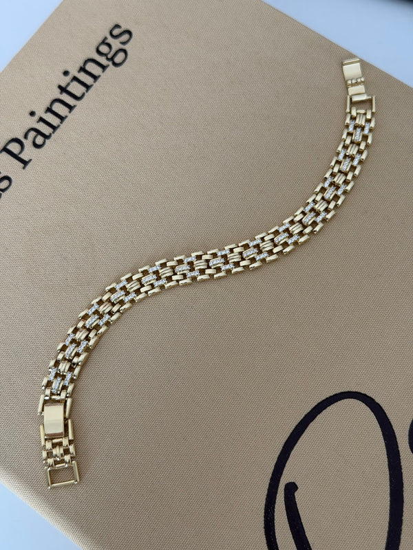 Taşlı Hasır Örme Bileklik