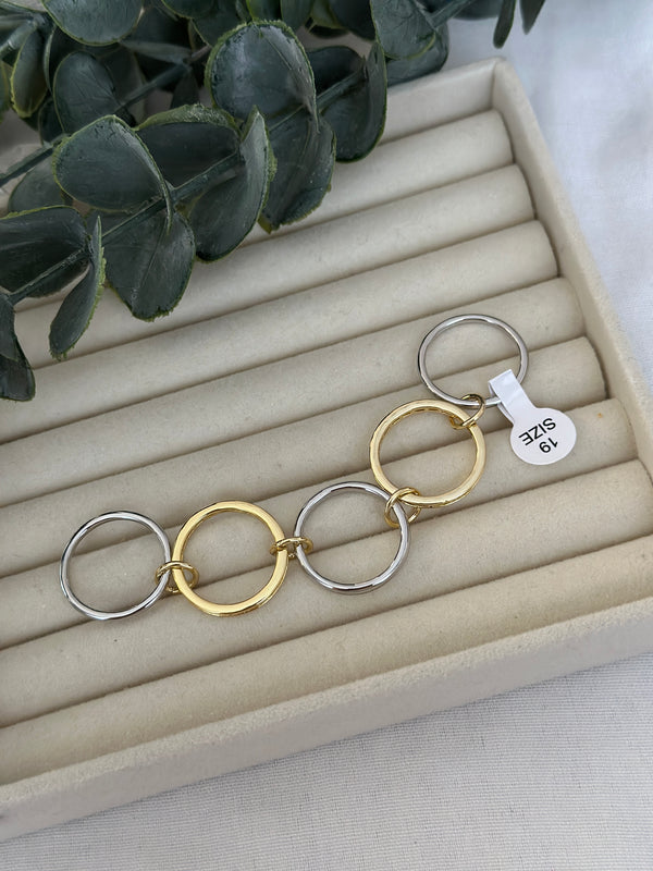 Silver-Gold Beşli Yüzük