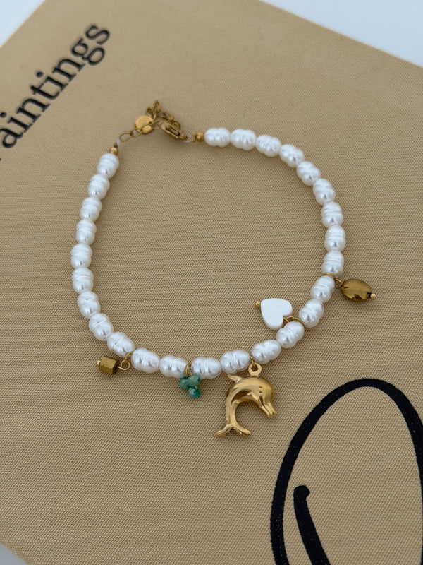 İncili Yunus Balık Charmlı Halhal