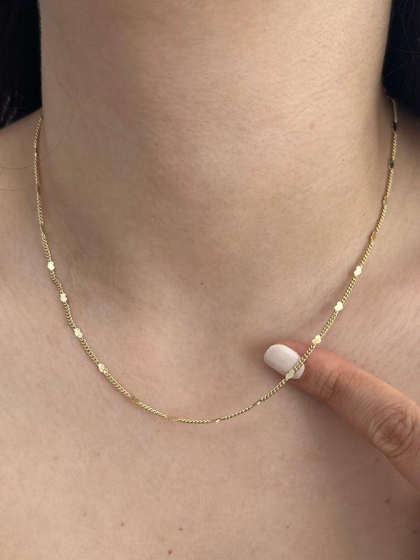 Araları Kalp Ezme Zincir Kolye