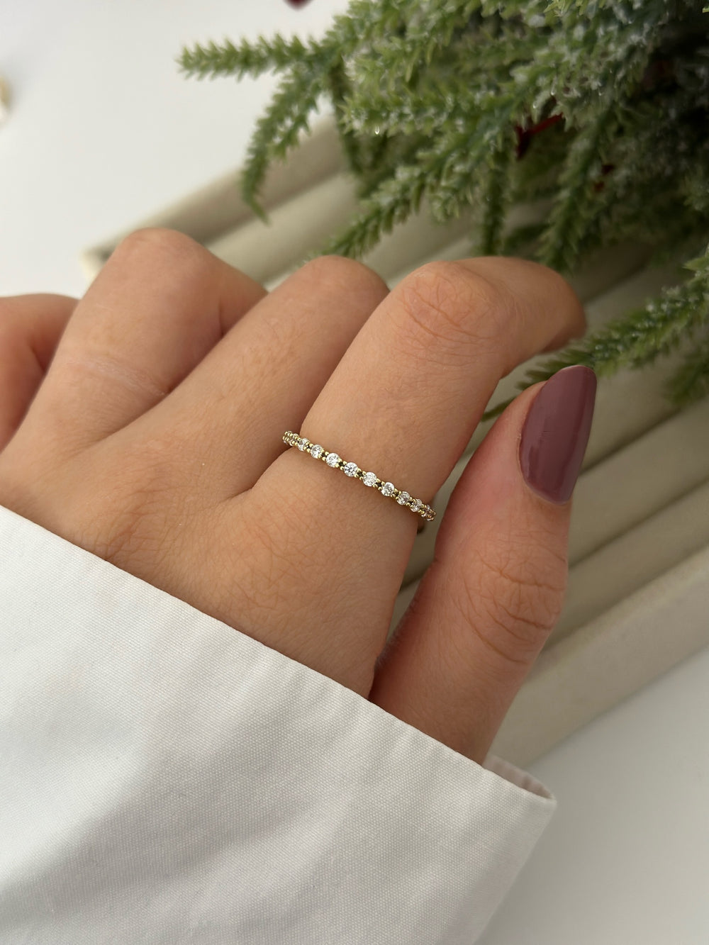 Gold İnce Tamtur Yüzük