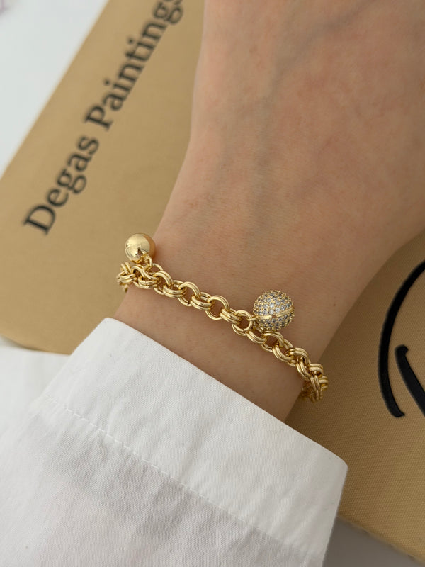 Doc Zincir Top Detaylı Bileklik